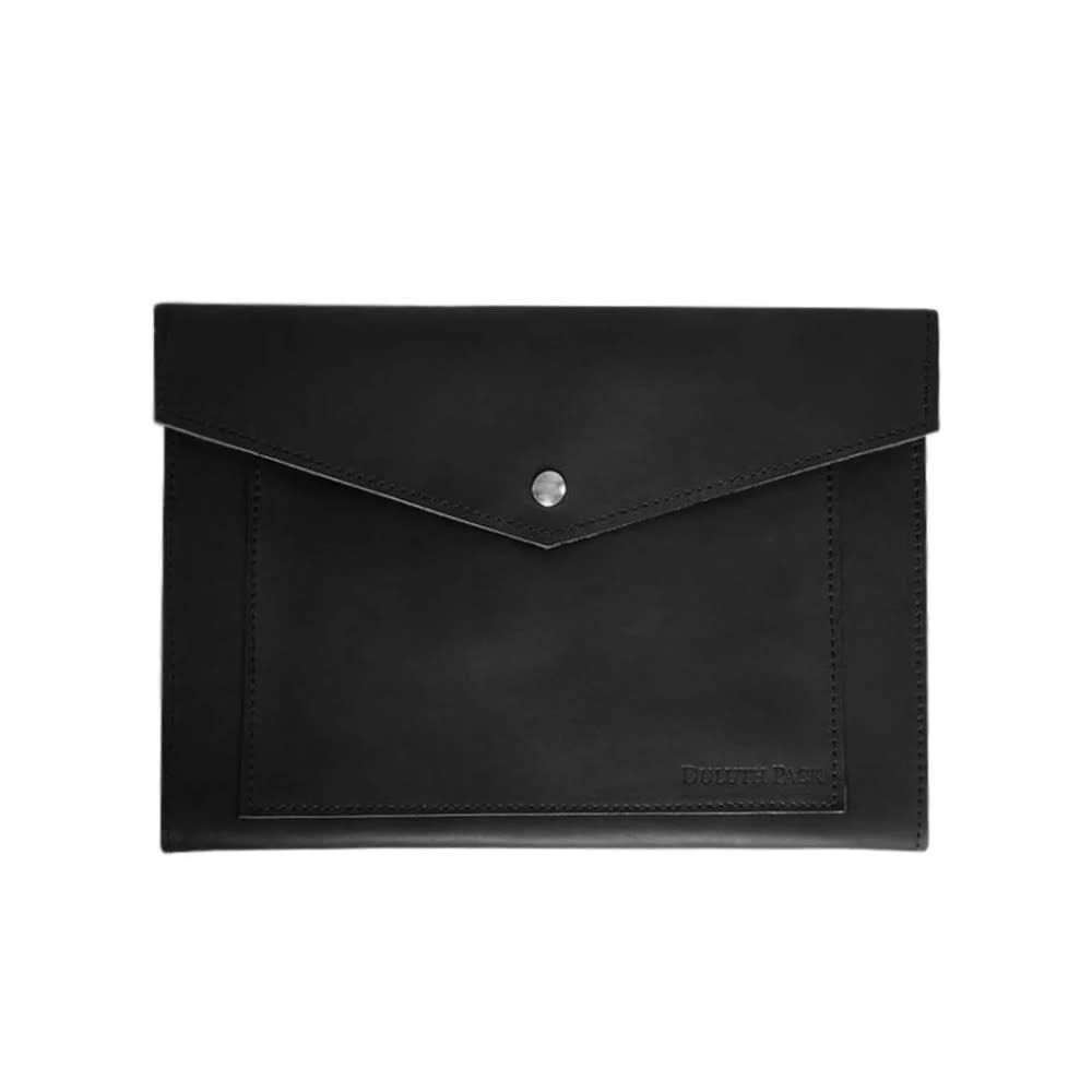 Duluth Pack Black Leather Business Portfolio, large image number 1