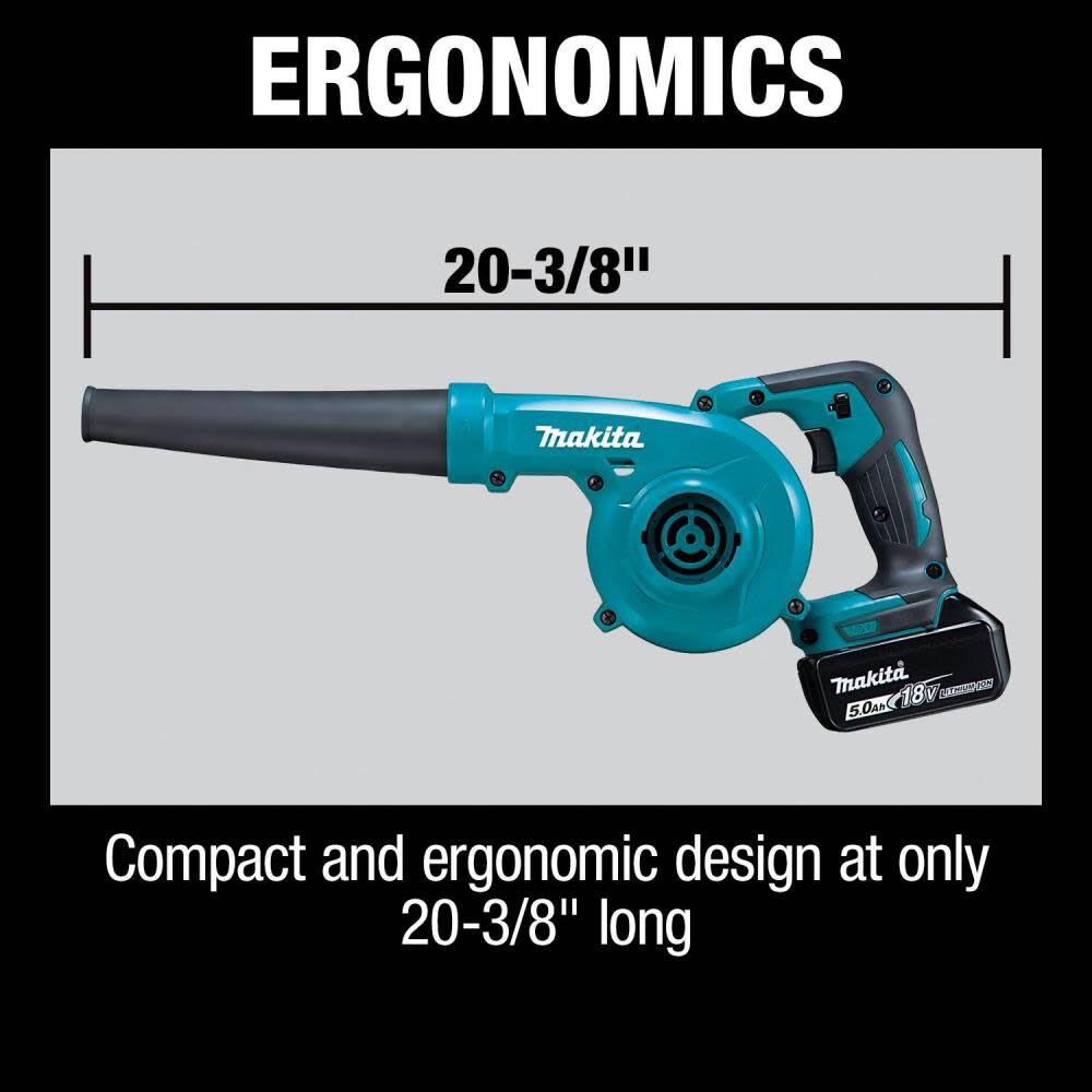 Makita 18V LXT Lithium Ion Cordless Blower Kit 5.0Ah XBU05ST1