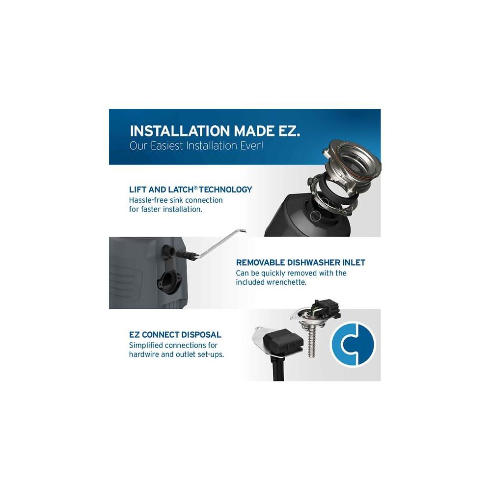 InSinkErator Evolution 3/4 HP Intermittent Continuous Feed Garbage Disposal, large image number 6