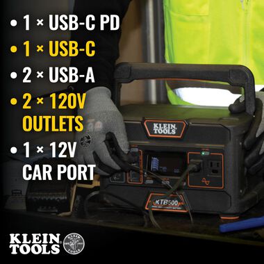 Klein Tools Portable Power Station 500W, large image number 5