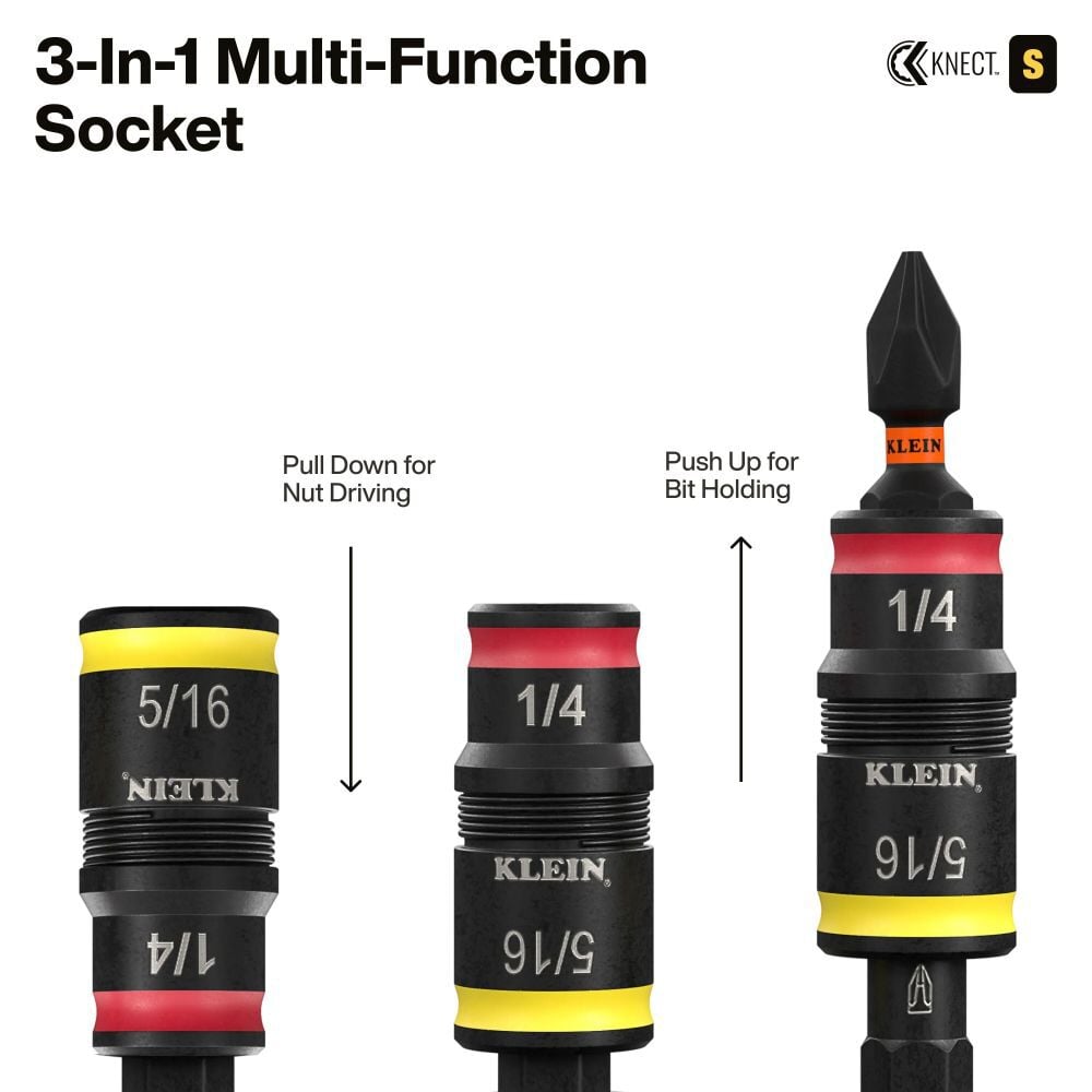Klein Tools KNECT Pass-Through and Flip Socket Starter Set SAE 23 Pieces, large image number 9