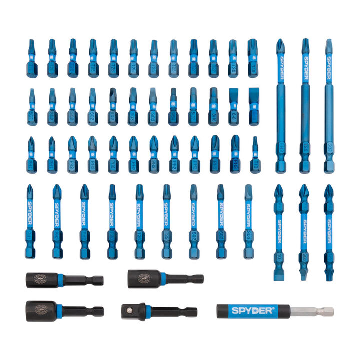 Spyder Screwdriver and Impact Driver Bit Kit, 56 Pieces, large image number 6
