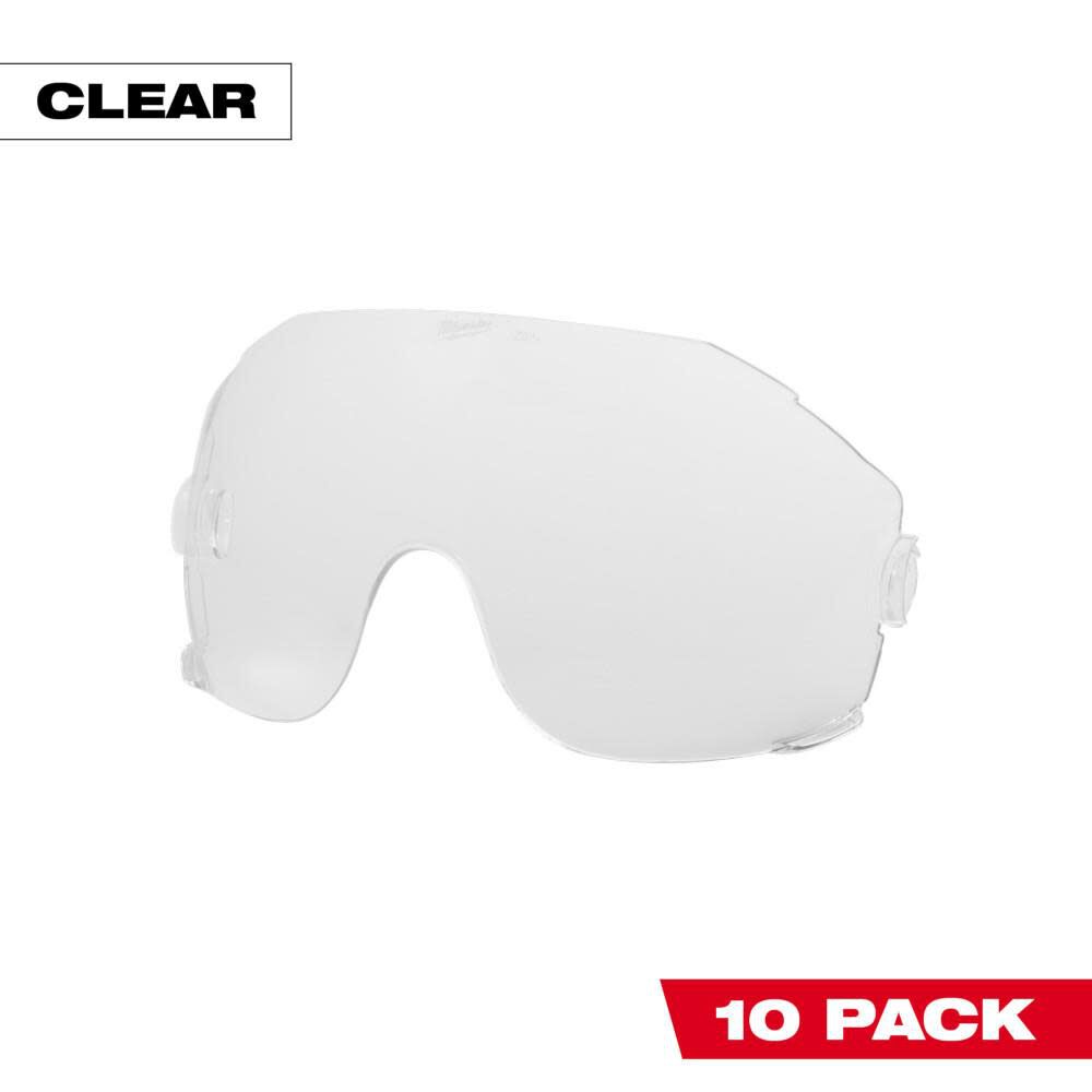 Milwaukee Clear Eye Visor Replacement Lenses 10pk, large image number 1