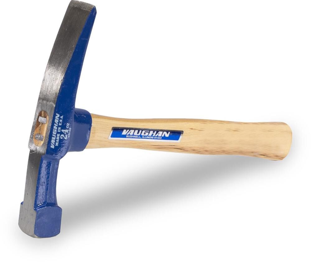 Vaughan 24 Oz Steel Face Bricklayer Hammer with Hickory Handle, large image number 1