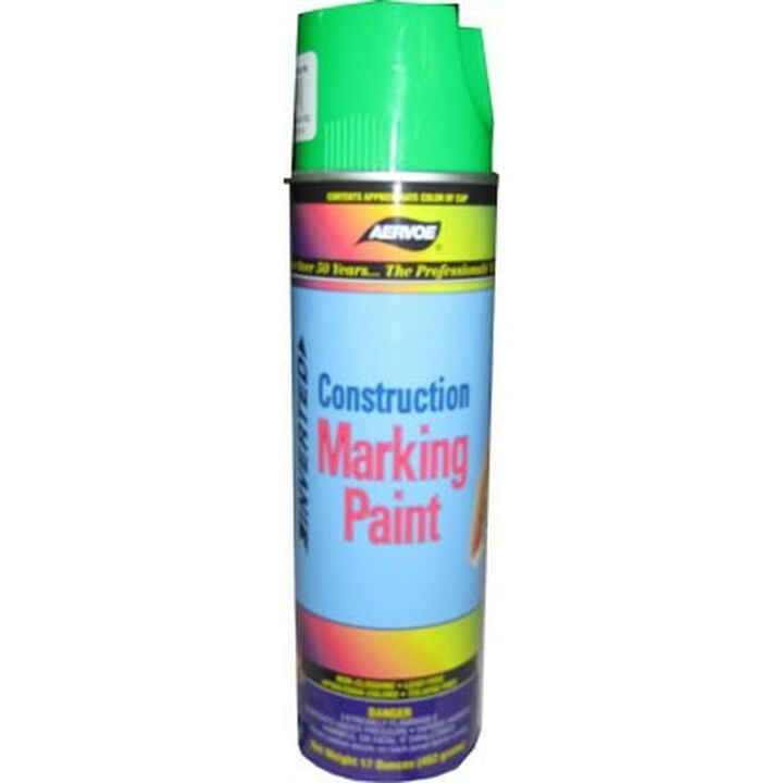 Aervoe 15 Oz Aerosol Fluorescent Green Upside Down Construction Marking Paint
