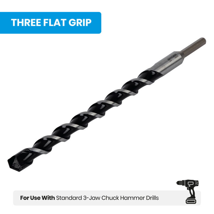 Spyder 3/4 Inch x 12 Inch Carbide-Tipped Impact Shank Hammer Drill Bit, large image number 5