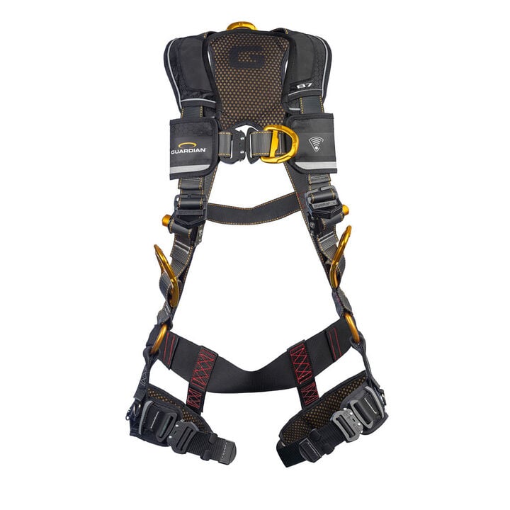 Guardian Fall Protection Full Body Harness with Chest/Leg Buckle Sternal & Hip D-Ring