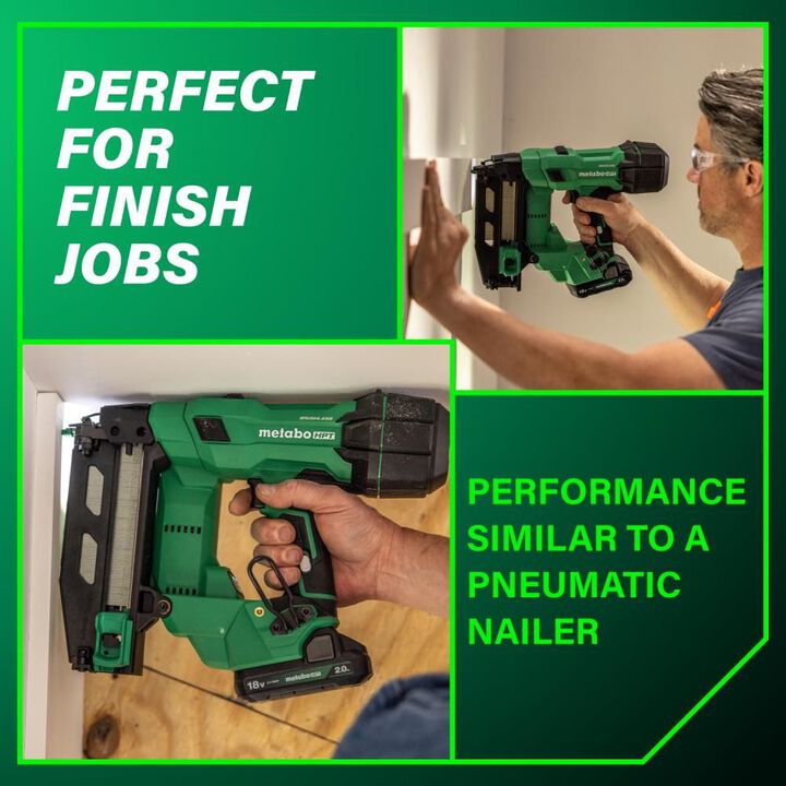 Metabo HPT 18V MultiVolt Brushless 16-Gauge Straight Finish Nailer 2 Ah Kit, large image number 3