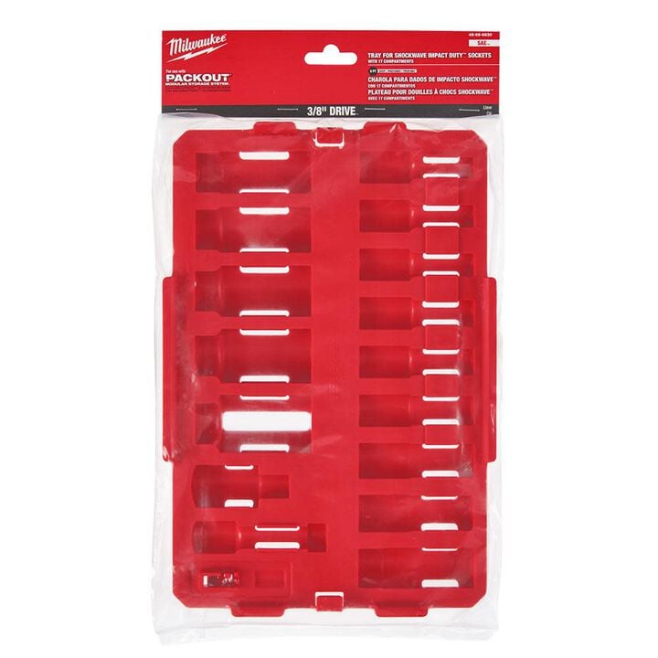 Milwaukee SHOCKWAVE Impact Duty Socket 3/8 Dr 17pc Tray Only, large image number 6