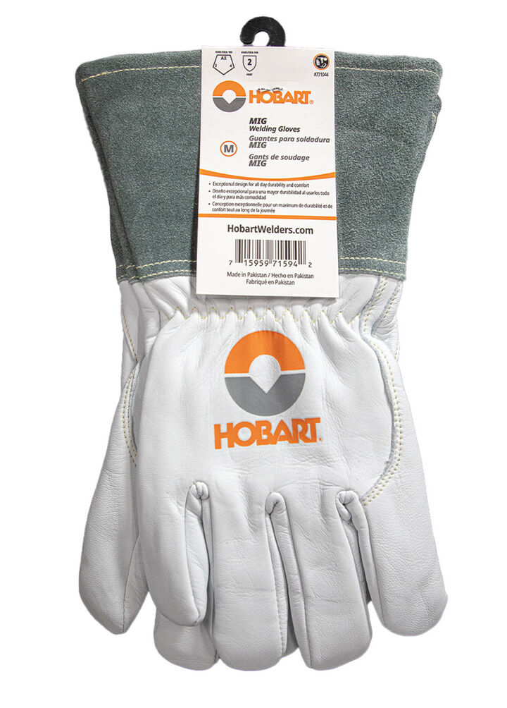 Hobart MIG Welding Gloves, Gray, Medium, large image number 6