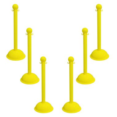 Mr Chain 3in Plastic Stanchions - 6 pack