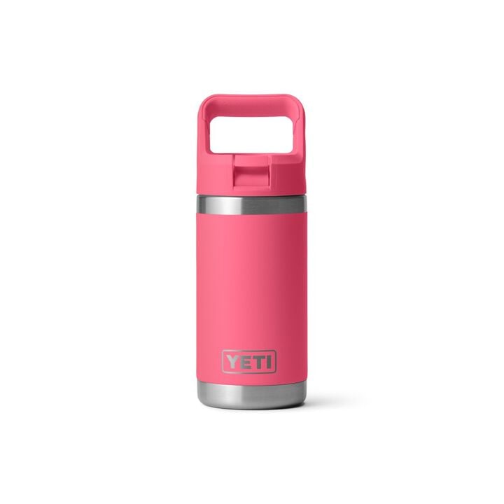 YETI Rambler Jr 12 Oz Kids Water Bottle with Straw Cap Tropical Pink