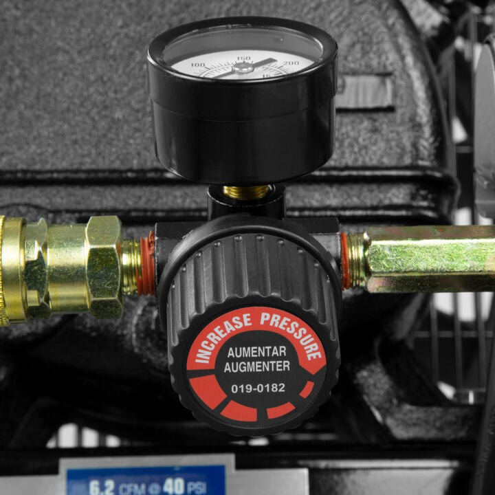 Industrial Air Compressor 1.6 HP 20 Gallon Portable Cast Iron Belt Drive, large image number 9