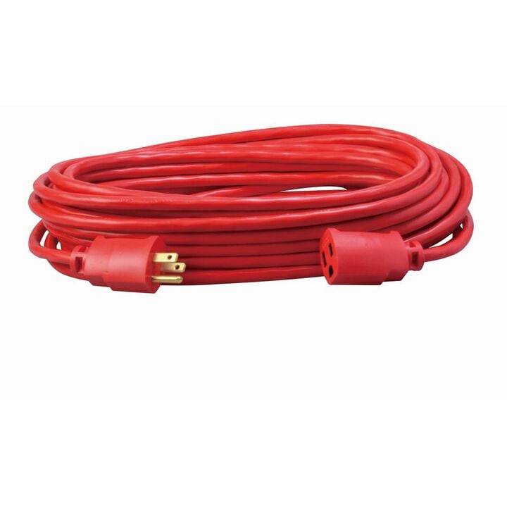 Southwire SJTW 50 Ft 14/3 Heavy-Duty Outdoor Extension Cord Red