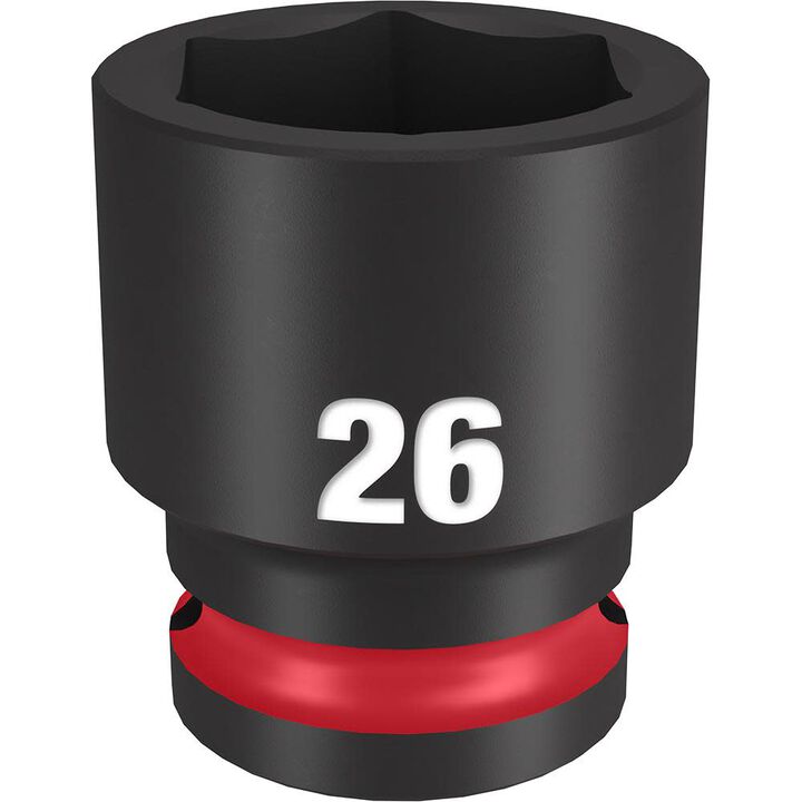 Milwaukee Impact Socket 1/2in Drive 26mm Standard 6 Point, large image number 0