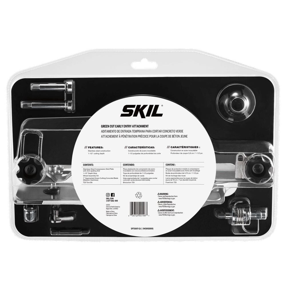 SKIL Green Cut Early Entry Assembly Kit 7in Segmented Green Cutting Concrete Blade, large image number 5