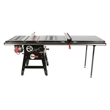 Sawstop Contractors Saw with 52in T Glide Fence System Rails & Extension Table