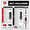 Milwaukee SHOCKWAVE Impact Duty Socket 3/8 Dr 36pc SAE/MM PACKOUT Set, small image number 4