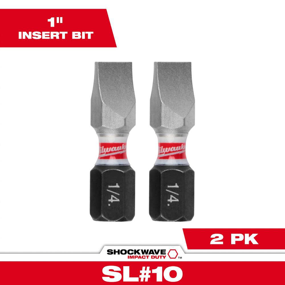 Milwaukee SHOCKWAVE 2-Piece Impact Slotted 1/4 in. Insert Bits, large image number 10