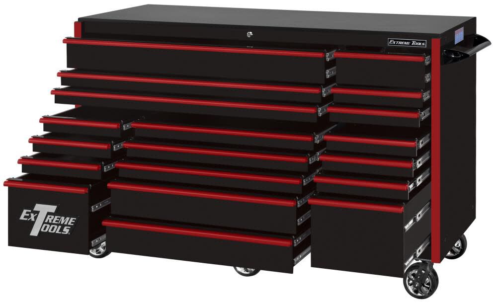 Extreme Tools RX Series Roller Cabinet 72in x 30in Black, large image number 2