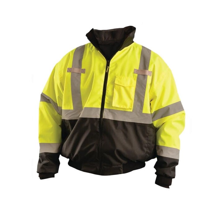 Occunomix Hi-Vis Yellow Value Black Bottom 2-in-1 Bomber Jacket XL