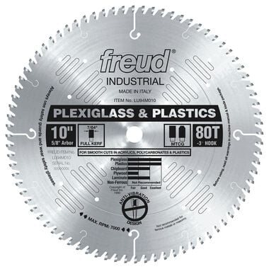 Freud 10in Blade for Plexiglass/Plastics, large image number 0
