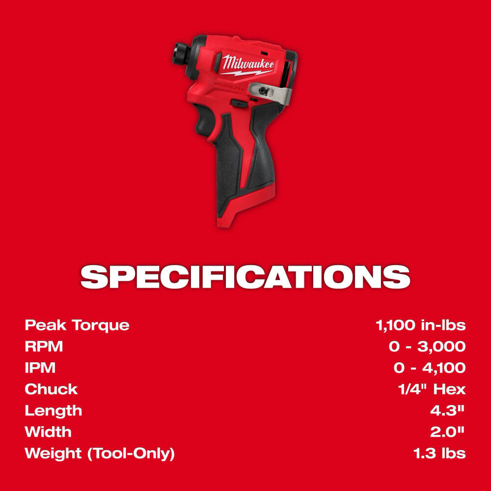 Milwaukee M12 Subcompact 2-Tool Combo Kit and 3/8 Inch Crown Stapler Bundle, large image number 7