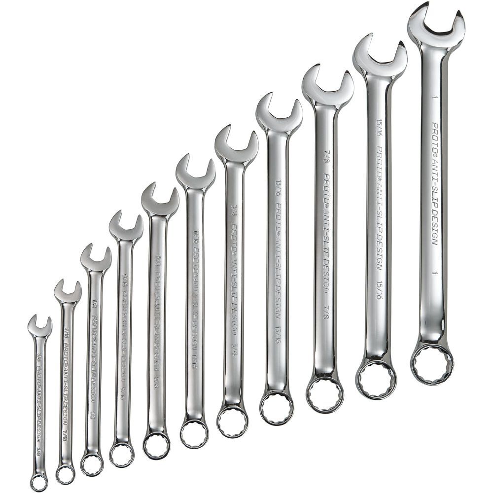 Proto Anti Slip Combination Wrench Set 12 Point 11pc, large image number 1
