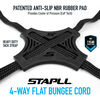 Tack Strap Stapll 30 Inch Bungee Style 4-Way Tack Strap, 2 Pieces, Black, small image number 2
