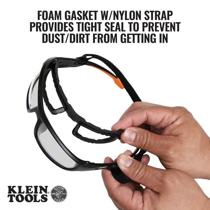 Klein Tools Pro Gasket Safety Glasses Clear, large image number 10