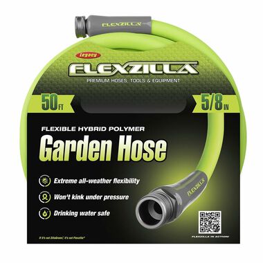 Flexzilla 5/8in x 50' ZillaGreen Garden Hose with 3/4 GHT ends, large image number 1