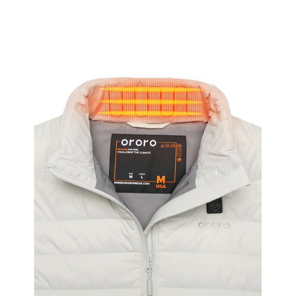 ORORO Womens Off-White Classic Heated Vest Kit XL, large image number 7