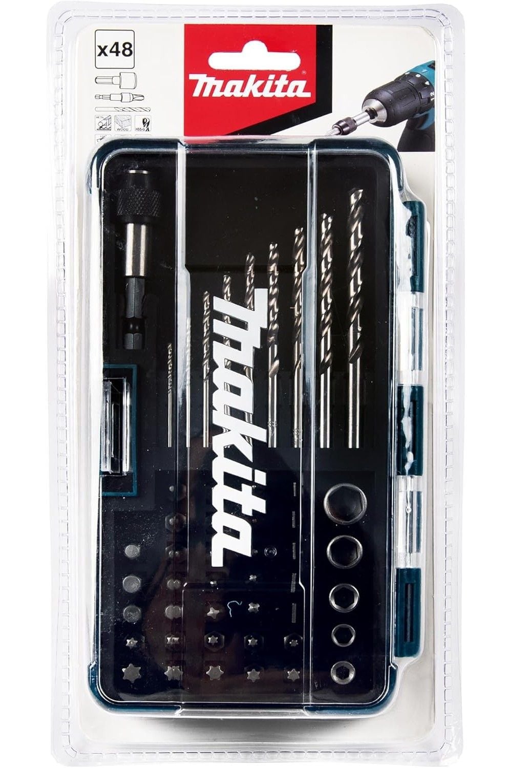 Makita 48-Piece Metric HSS Drill Bit/Screw Bit and Socket Set, large image number 3