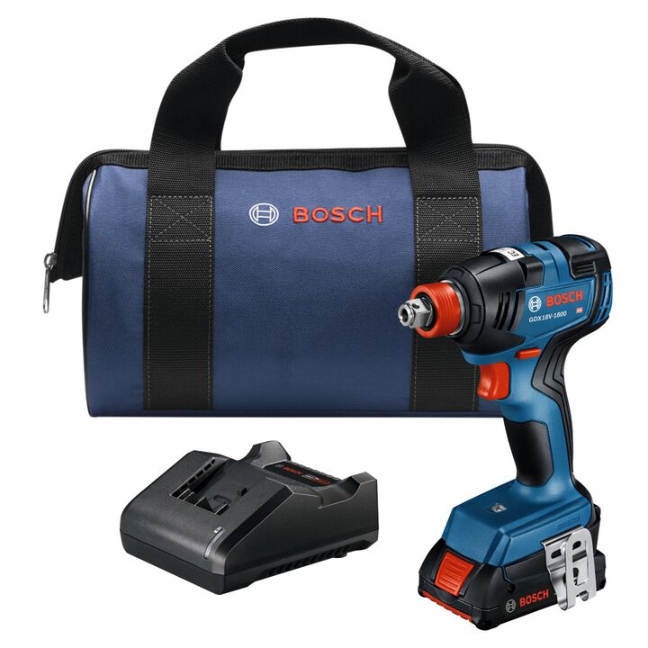 Bosch 18V EC 1/4in & 1/2in Two-in-One Bit/Socket Impact Driver Kit