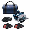 Bosch 18V Blade Right 6 1/2in Circular Saw Kit with 2 CORE18V 4.0 Ah Compact Batteries, small image number 1