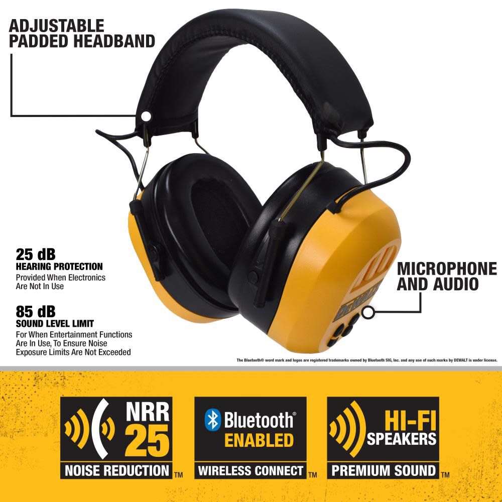 Dewalt noise cancelling sale headphones
