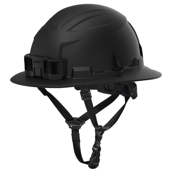 Milwaukee BOLT Full Brim Non-Vented Safety Helmet  Type 2, Class E, Black