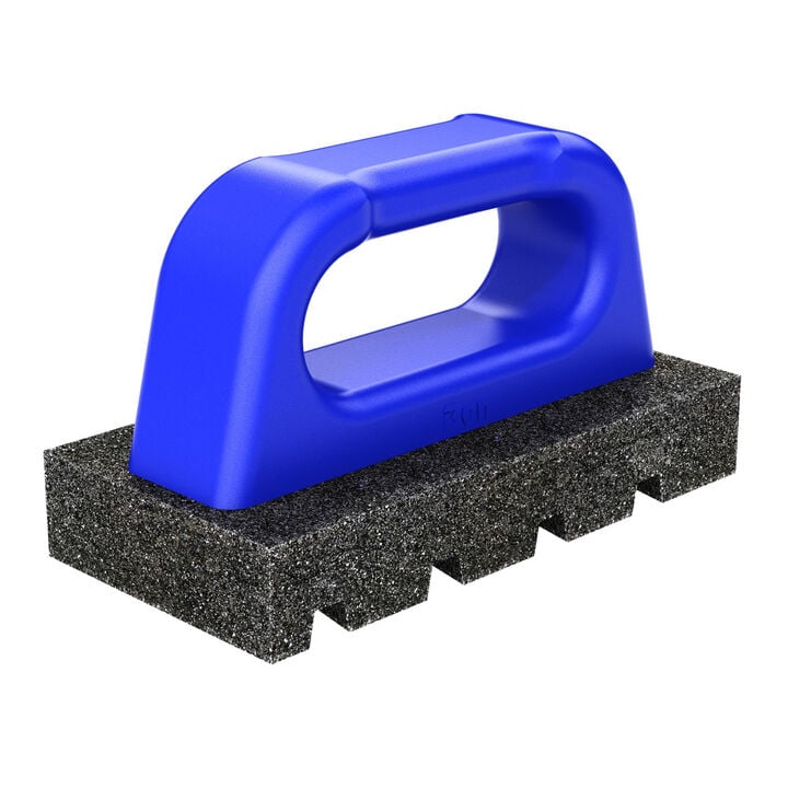 Bon Tool 6 x 3 x 1 Inch 20 Grit Fluted Rub Brick with Plastic Handle