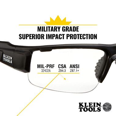 Klein Tools Pro Safety Glasses Semi Frame, large image number 2
