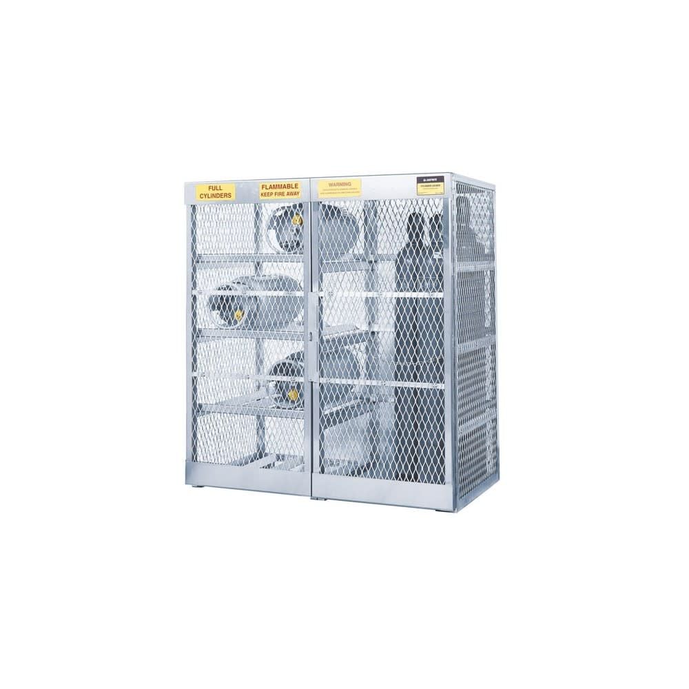 Justrite Aluminum Gas Cylinder Cabinet Locker Combo for Cylinder Tanks – 23008
