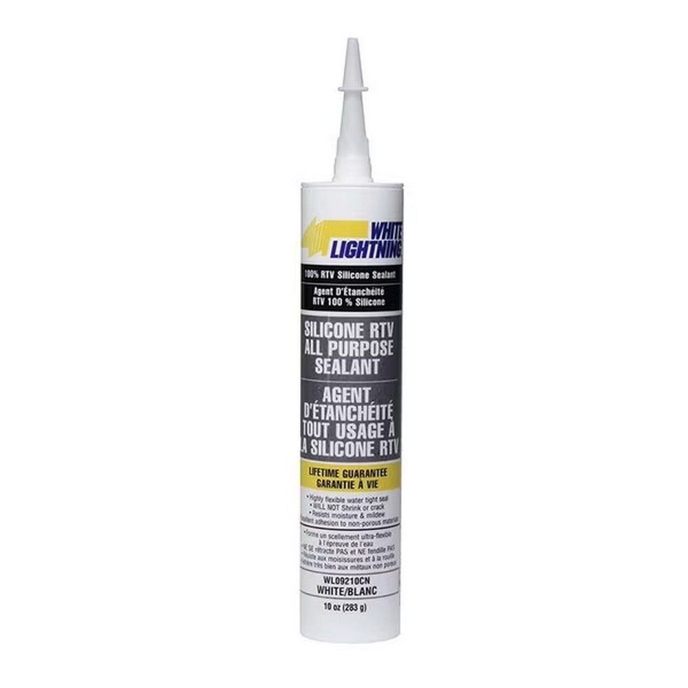 Krylon White Lightning 10oz All Purpose 100% Silicone Rubber Sealant - W11120010