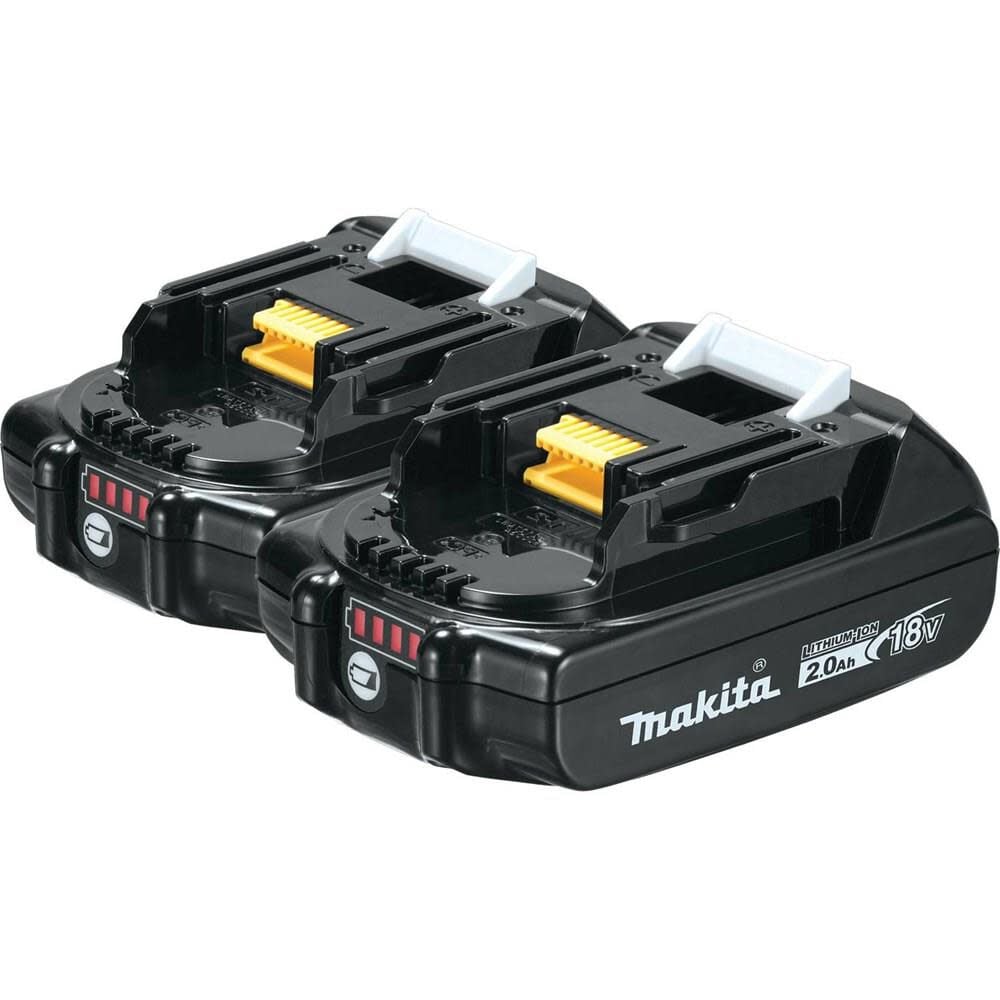 Makita 18V LXT 18V 2Ah Lithium Ion Power Tool Battery Pack with Fuel Indicator (2 Pack) – BL1820B-2