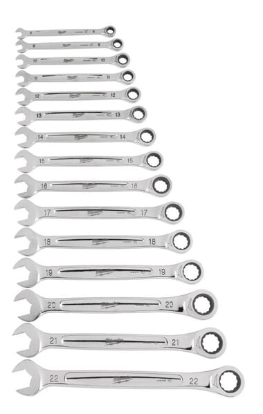 Milwaukee SAE and Metric Ratcheting Combination Wrench Bundle, large image number 3