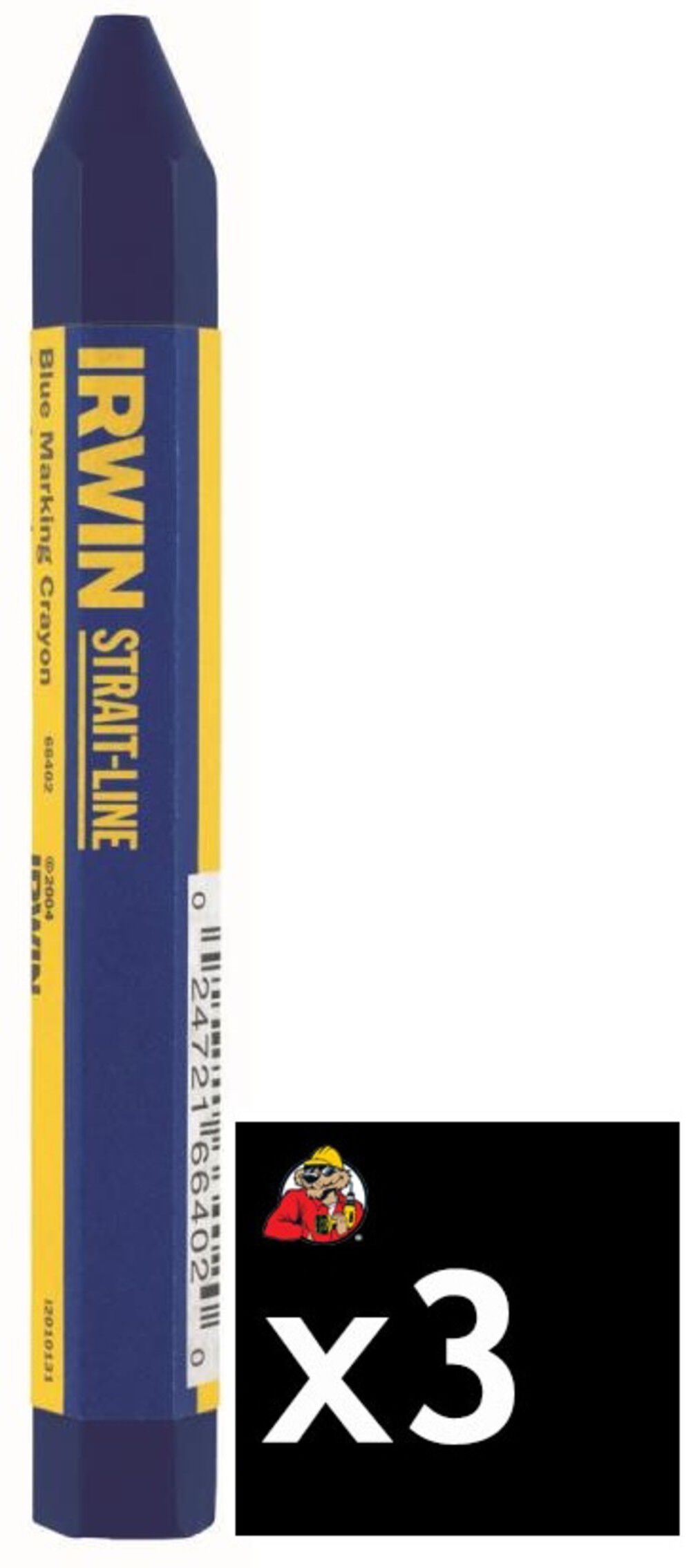 Irwin Red Blue Yellow & White Lumber Crayon Bundle, large image number 3