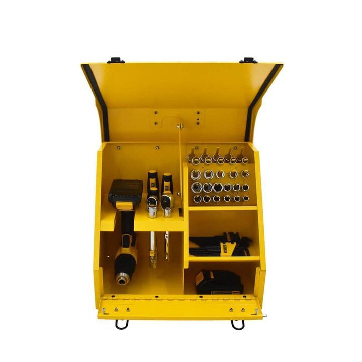 DEWALT 15 Inch x 10 Inch Steel Portable Tool Box, Yellow, large image number 1