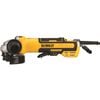 DEWALT 5in Paddle Switch Small Angle Grinder with Kickback Brake No Lock-On Variable Speed, small