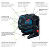 Bosch 12V Max Green-Beam Cross-Line Laser Kit, small image number 3