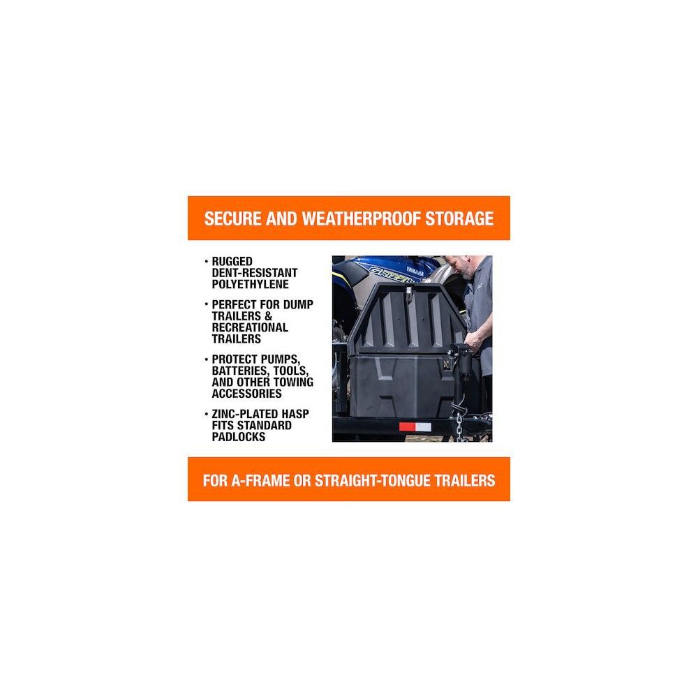 Buyers Products Company 36 Inch Wide Black Poly Trailer Tongue Truck Box, large image number 11