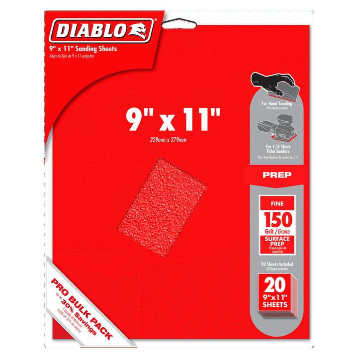 Diablo Tools 9inx11in Sanding Sheets 150 Grit 20pk, large image number 2