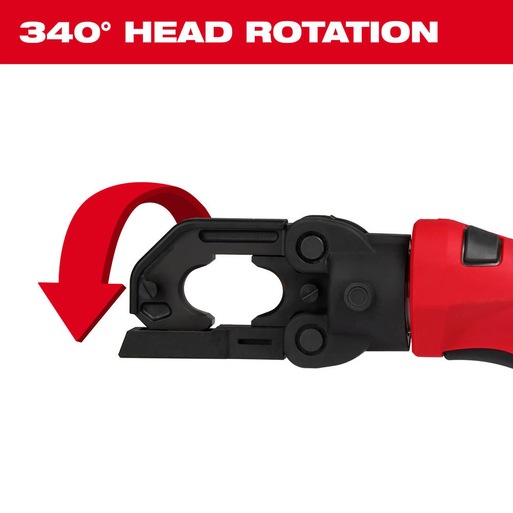 Milwaukee M18 FORCE LOGIC 6T Latched Linear Utility Crimper & M18 REDLITHIUM XC 18V 5Ah Battery Pack Bundle, large image number 7